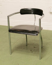 Load image into Gallery viewer, Vintage Italian Chrome &amp; Leather Lounge by Fasem Chair
