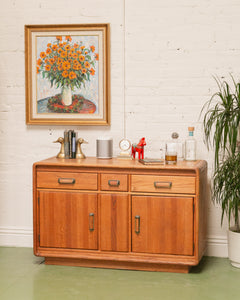 Vintage Oak boho Buffet Sideboard Credenza