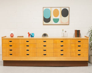 Long Mid Century Chest of Drawers Credenza