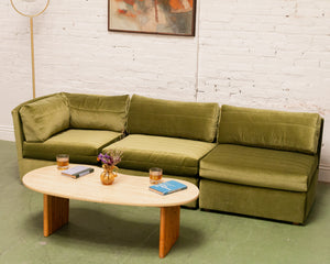 Vintage Modular Green Sofa