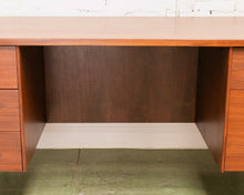 Load image into Gallery viewer, Walnut Restored Executive Mid Century Desk
