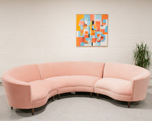 Load image into Gallery viewer, Aria 3 Piece Curved Sofa in Royale Blush
