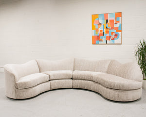 Sculptural 1970’s 4 piece Sectional Sofa