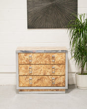 Load image into Gallery viewer, 1970’s Faux Burlwood Lowboy Dresser
