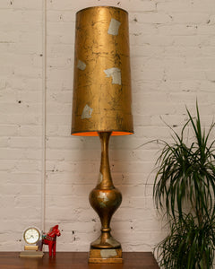 1960’s Gold Leaf Vintage Table Lamp