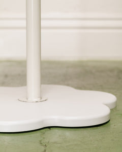 White Flower Side Table