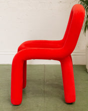 Load image into Gallery viewer, Red Tubular Lounge Chair
