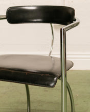 Load image into Gallery viewer, Vintage Italian Chrome &amp; Leather Lounge by Fasem Chair
