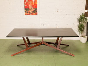 Black Top Scandi Dining Table