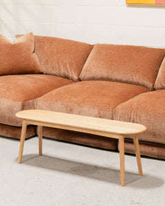 Rounded Oblong Bench Coffee Table