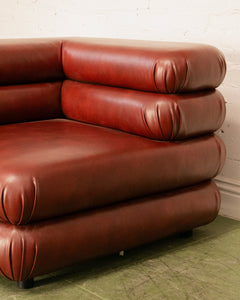 Elodie Corner Chair in Brown Leather