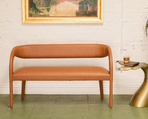 Alexander Dining Bench in Faux Leather