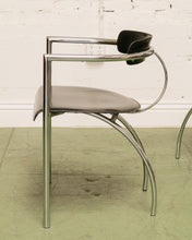 Load image into Gallery viewer, Vintage Italian Chrome &amp; Leather Lounge by Fasem Chair
