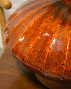 Orange Glazed Table Lamp
