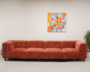 4 Piece Chelsea Sofa in Paprika