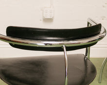 Load image into Gallery viewer, Vintage Italian Chrome &amp; Leather Lounge by Fasem Chair
