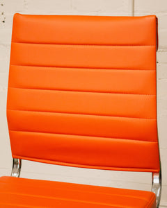 Orange Ribbed Office Chair