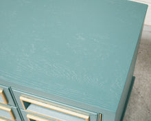 Load image into Gallery viewer, Teal and Gold Singel Nightstand

