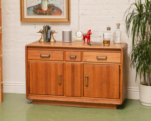 Vintage Oak boho Buffet Sideboard Credenza