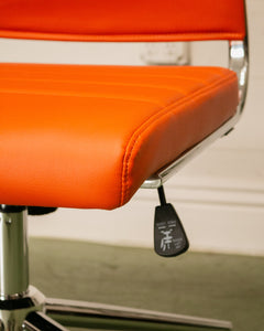 Orange Ribbed Office Chair