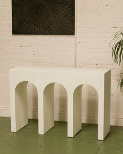 Modern White Entry Table