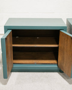 Teal and Gold Singel Nightstand