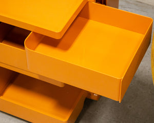 Orange Roller Side Table