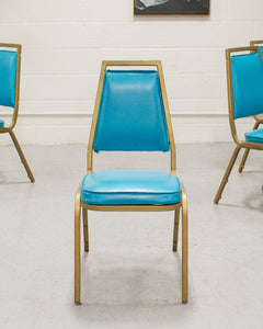 Royal Blue Gold Diner Chair