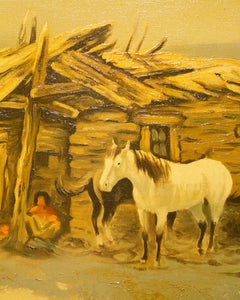 Barnyard Horse Oil Painting