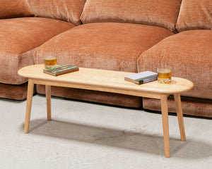 Rounded Oblong Bench Coffee Table