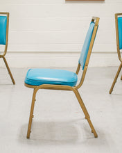 Load image into Gallery viewer, Royal Blue Gold Diner Chair
