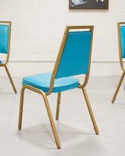Load image into Gallery viewer, Royal Blue Gold Diner Chair
