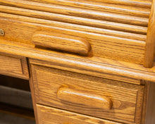 Load image into Gallery viewer, Antique Oak Roll Up Desk
