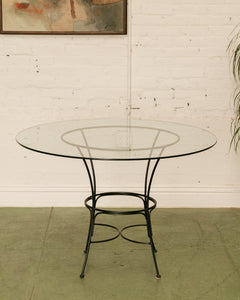 Black Metal Indoor/Outdoor Round Table