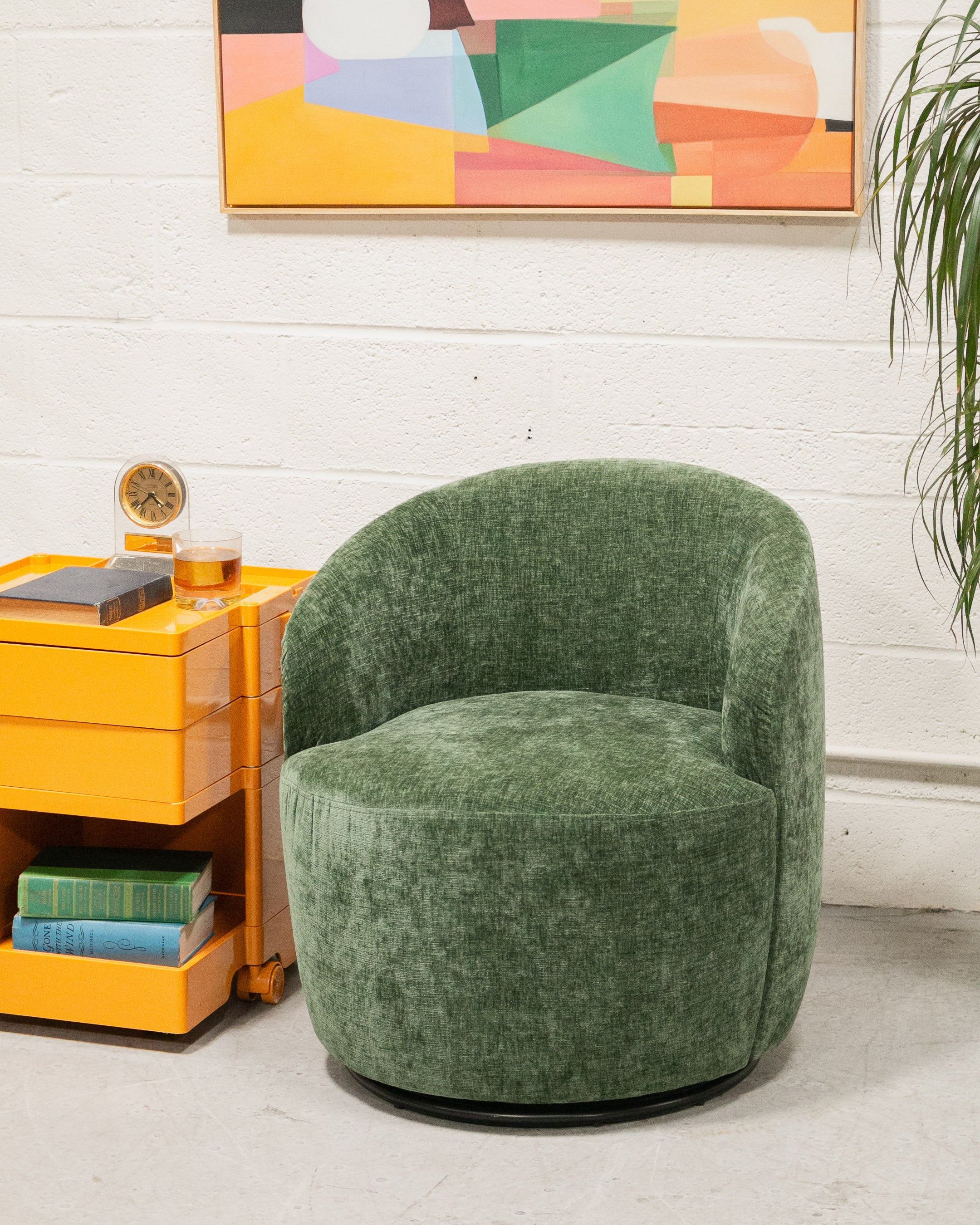 芸能人愛用のおすすめ最新情報 Dark Green Aria Swivel Chair – Sunbeam Vintage 洋書