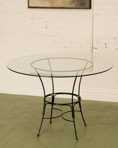 Black Metal Indoor/Outdoor Round Table