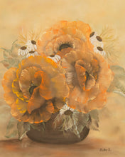 Load image into Gallery viewer, Floral Oil Painting in Orange
