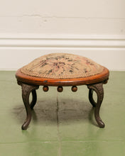 Load image into Gallery viewer, Victorian Footstool with Cast Iron Legs
