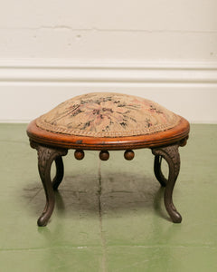 Victorian Footstool with Cast Iron Legs