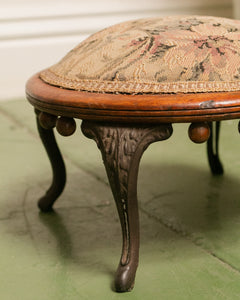 Victorian Footstool with Cast Iron Legs