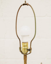 Load image into Gallery viewer, Vintage Glass and Brass Side Table Lamp (as-is)

