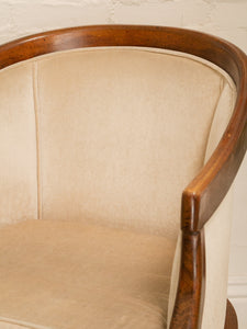 Vintage Regency Style Barrel Chair