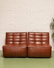 Load image into Gallery viewer, 2 Piece Juno in Recycled Leather Loveseat
