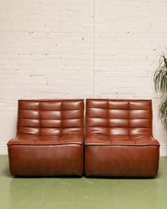 2 Piece Juno in Recycled Leather Loveseat