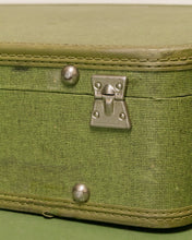 Load image into Gallery viewer, green vintage suitcase
