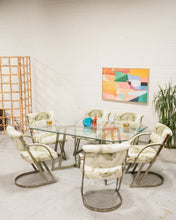 Load image into Gallery viewer, Post Modern Gold Cantilever Chairs (6) and Table Set
