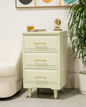 Load image into Gallery viewer, 3 Drawer Mint Nightstand
