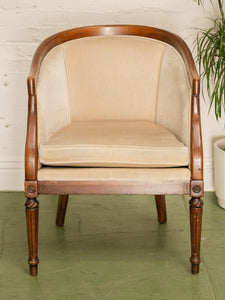 Vintage Regency Style Barrel Chair