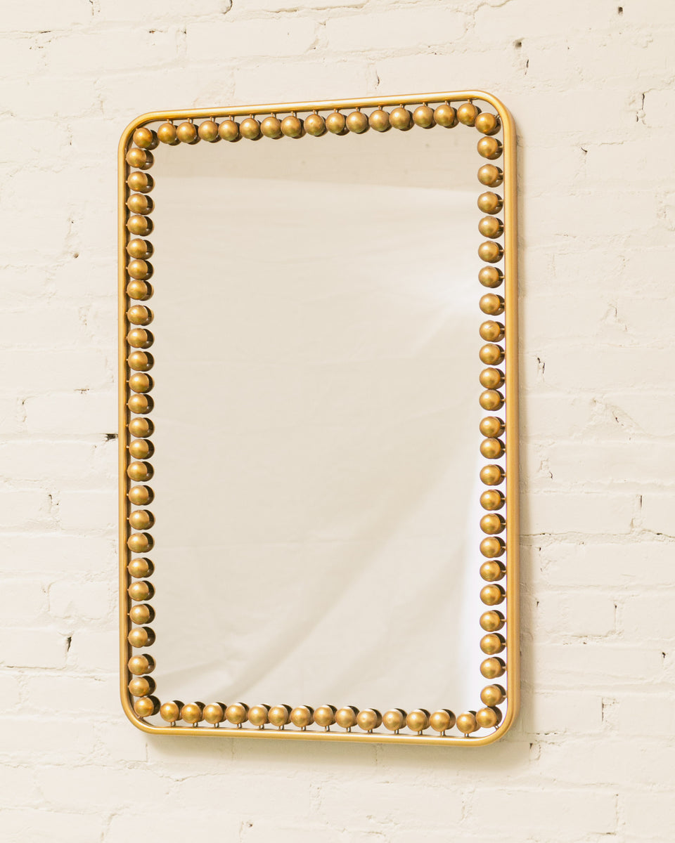 Rectangular Gold Decorated Mirror – Sunbeam Vintage