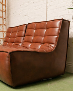 2 Piece Juno in Recycled Leather Loveseat